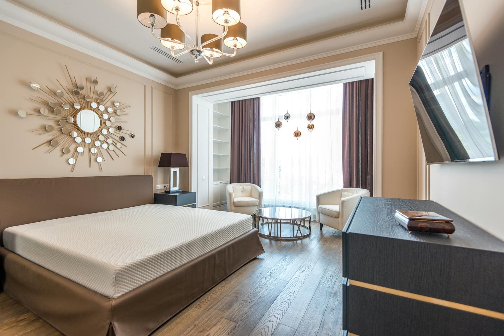 Furniture and fittings in a contemporary hotel room